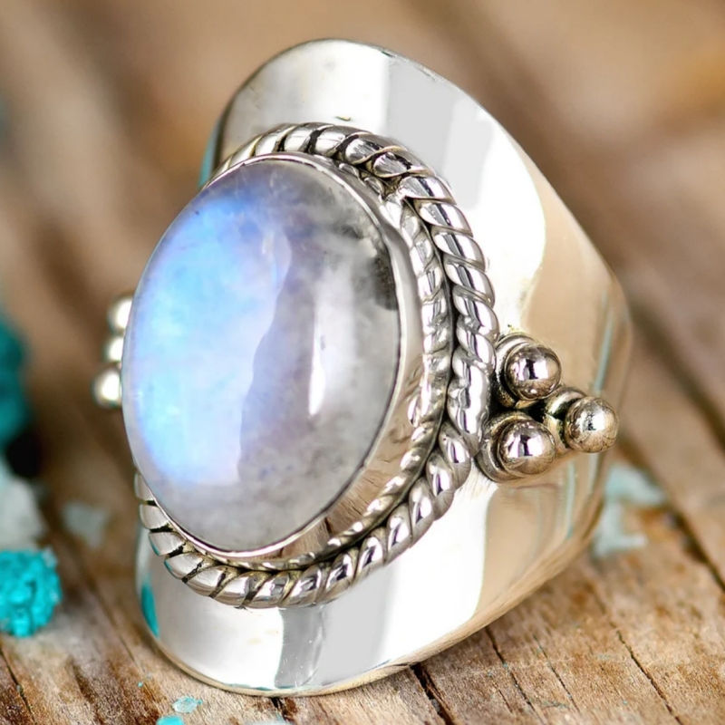 Bohemian Twisted Rope Shield Shaped Statement Ring